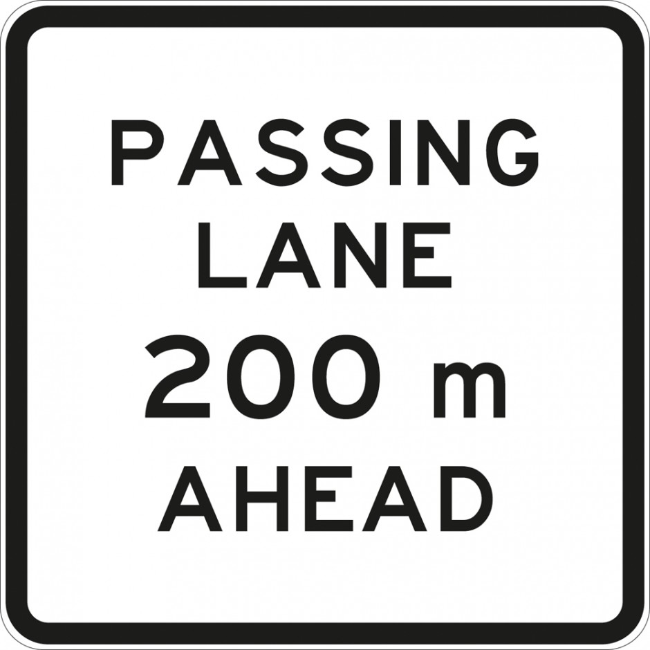 Passing Lane 400m Ahead