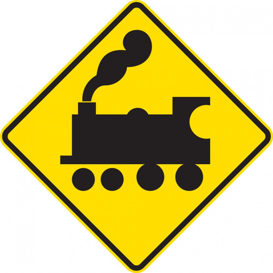 Railway Level Crossing Steam Train - Right