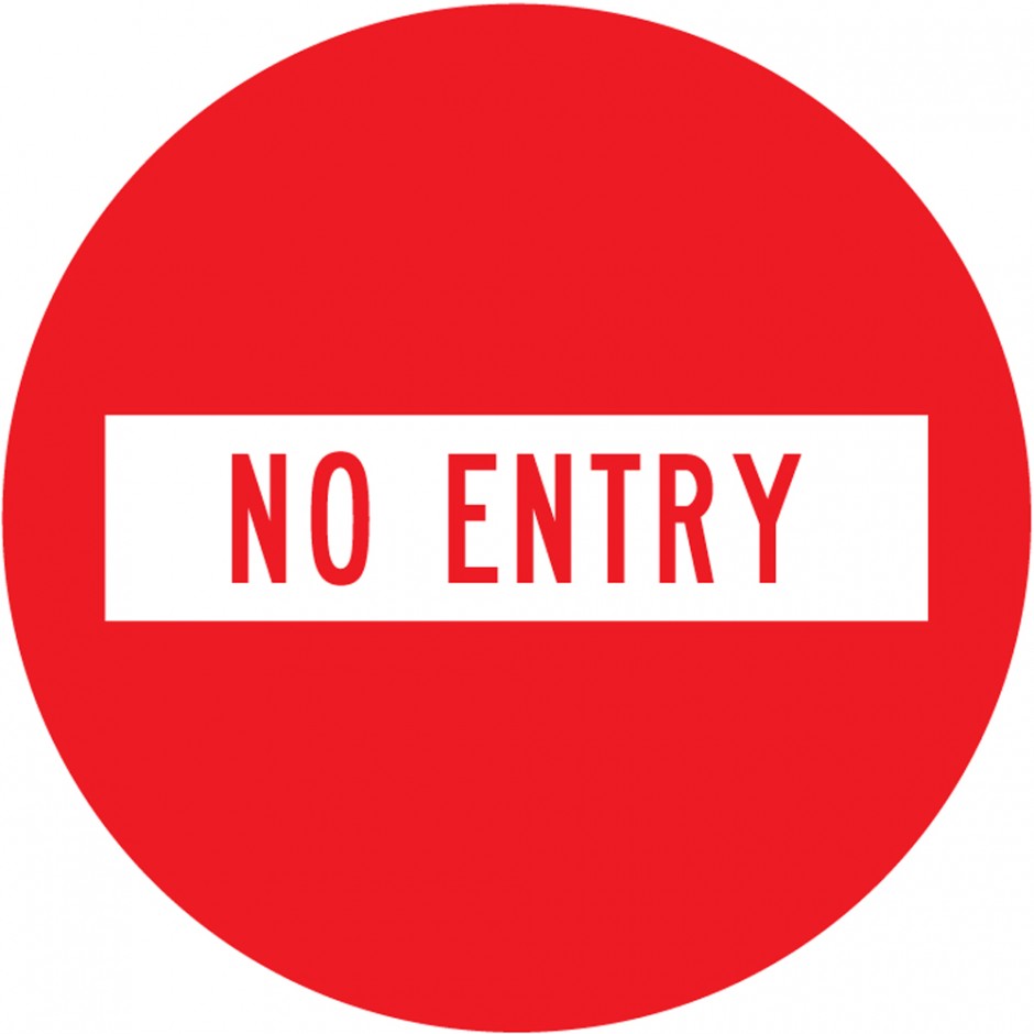 Direction and Placement - No Entry