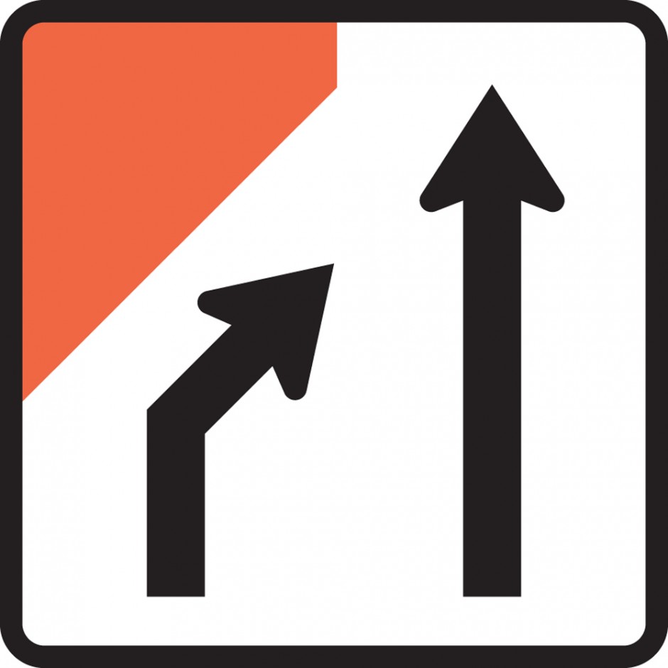 Two Lane One Way Road Closed (left)