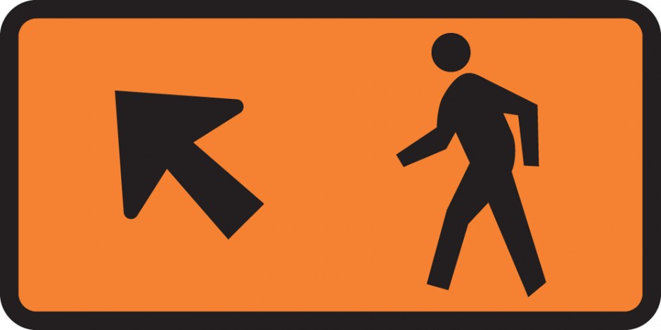 Pedestrian Direction - Veer Left