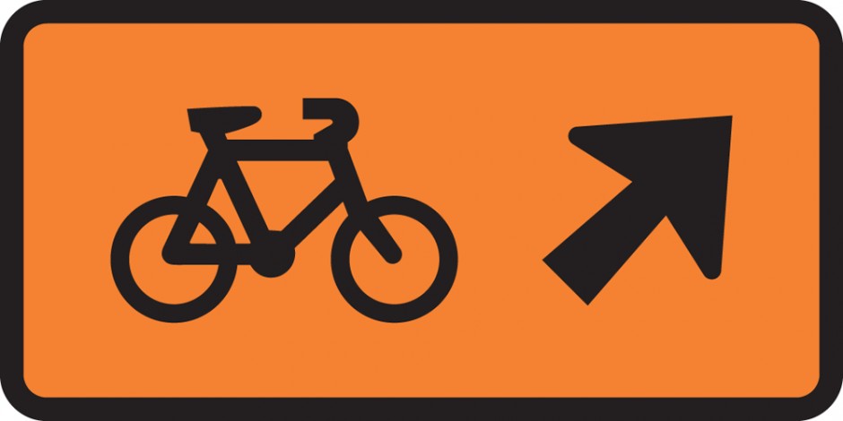 Cyclist Direction - Veer Right