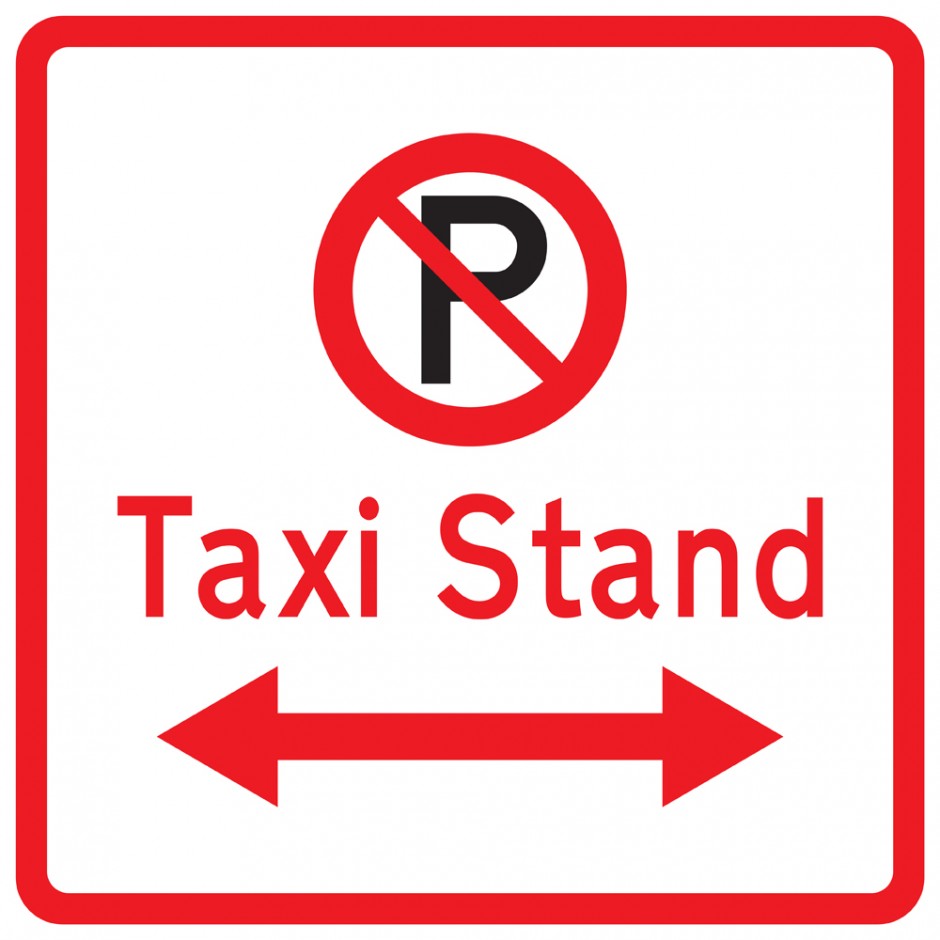 No Parking - Taxi Stand (With Arrows)