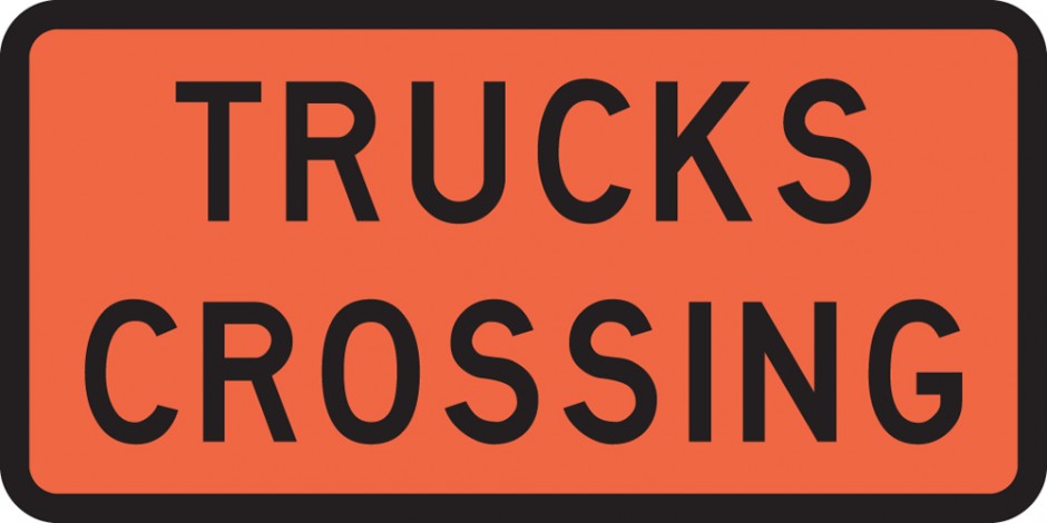 Trucks Crossing (Roll up Signs)