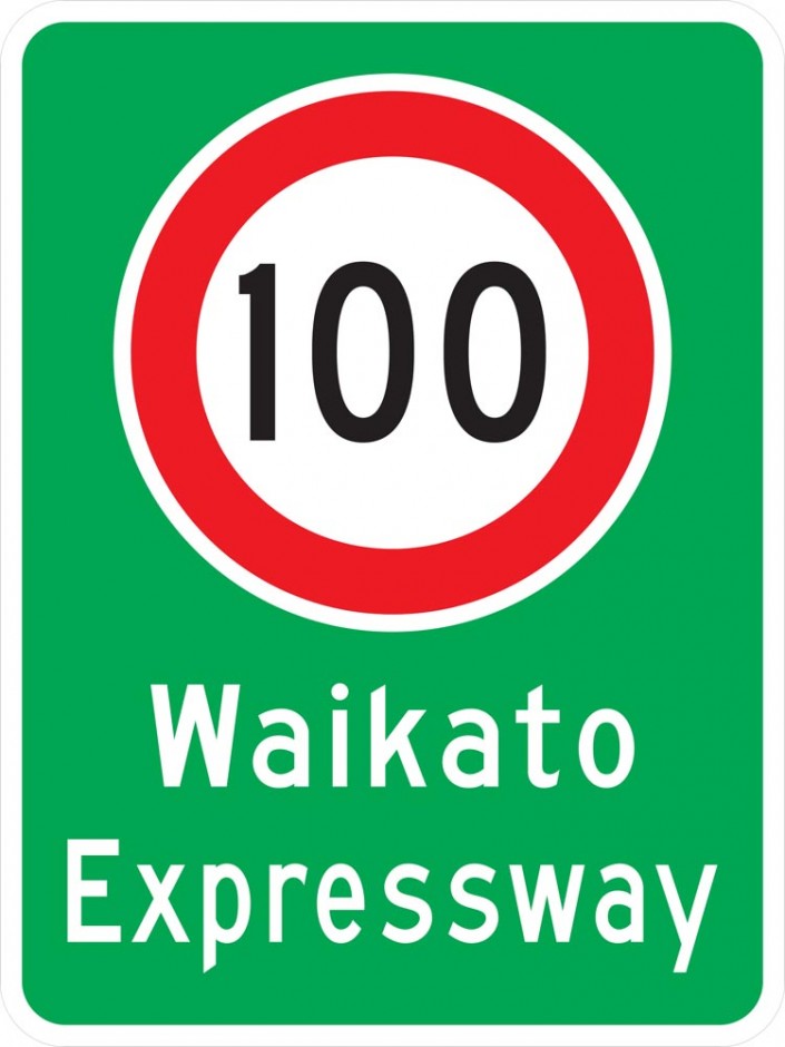 Motorway Ends Sign (with Speed Sign)