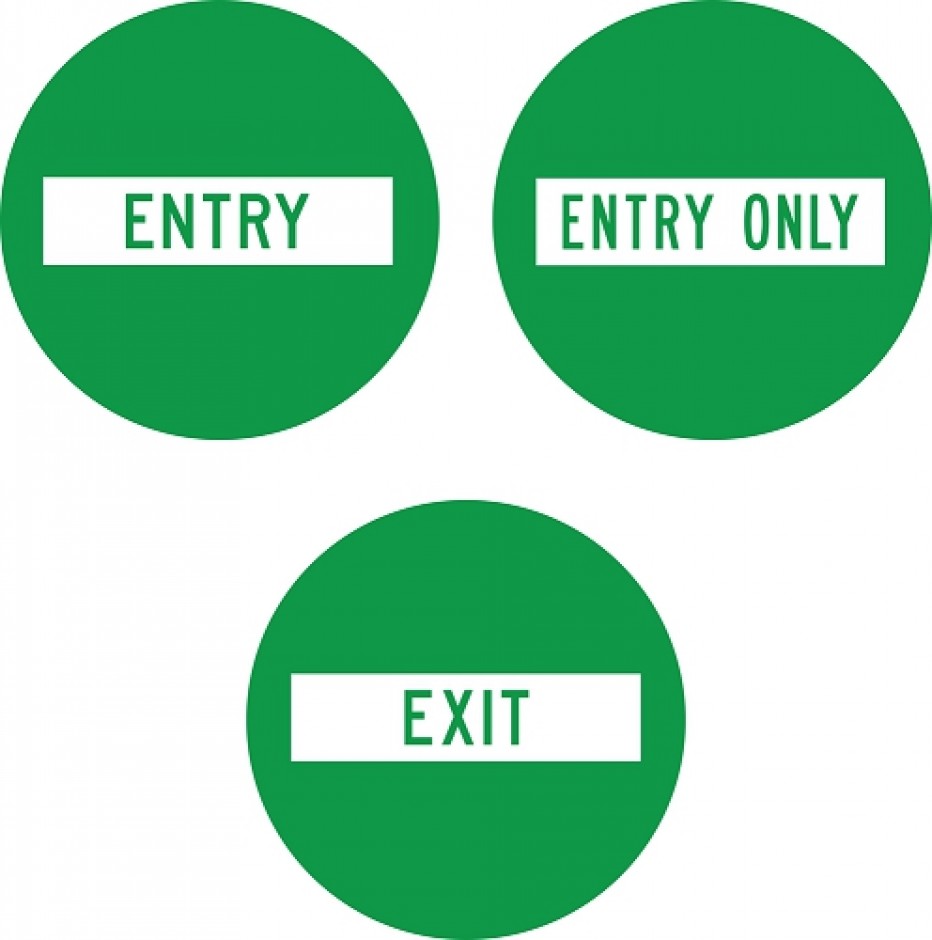 Generic Direction Signs - Green