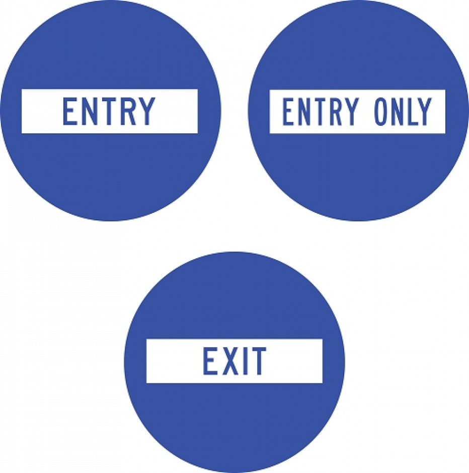 Generic Direction Signs - Blue