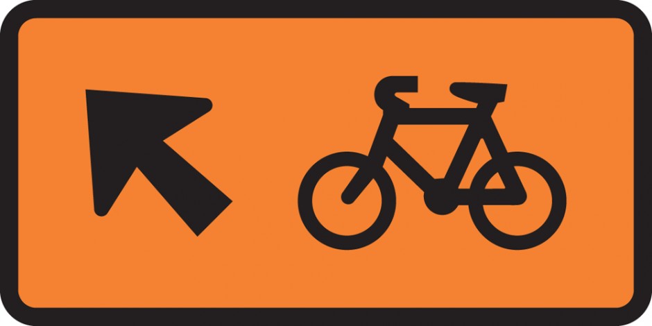 Cyclist Direction - Veer Left Supp (Tuflite)