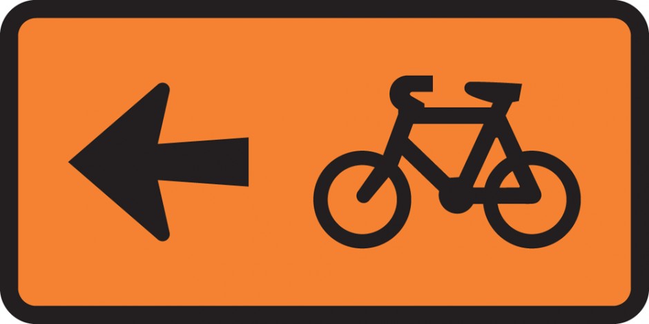 Cyclist Direction - Turn Left Supp (Tuflite)