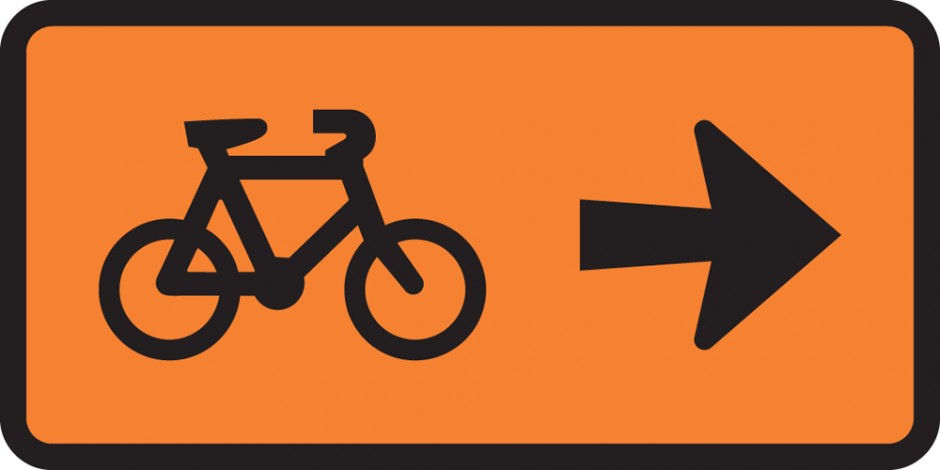 Cyclist Direction - Turn Right Supp (Tuflite)