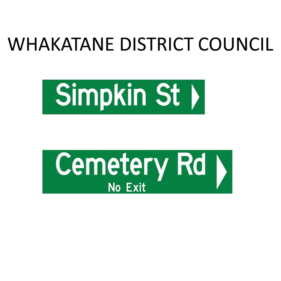 Street Name Blades - Whakatane District Council (WDC)