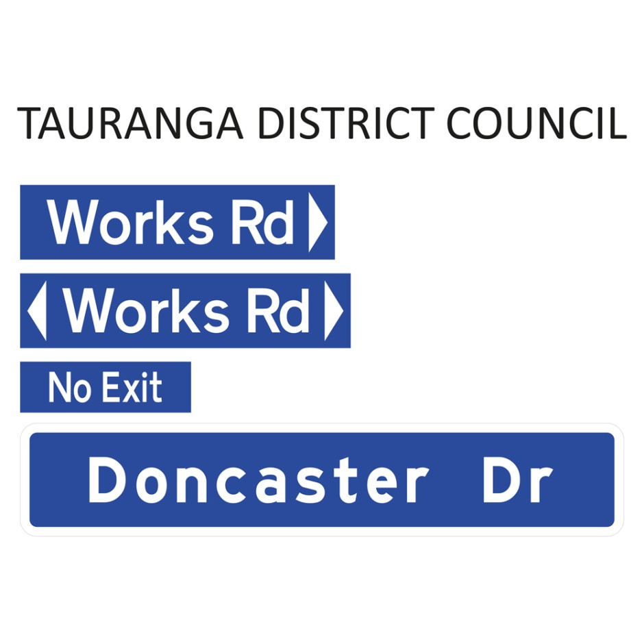 Street Name Blades - Tauranga District Council (TDC)