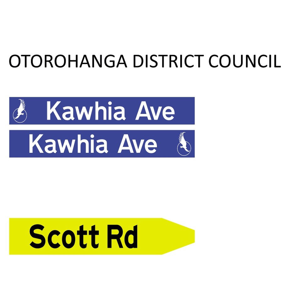 Street Name Blades - Otorohanga District Council (ODC)