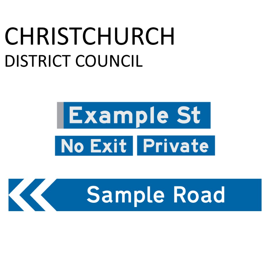 Street Name Blades - Christchurch City Council (CCC)