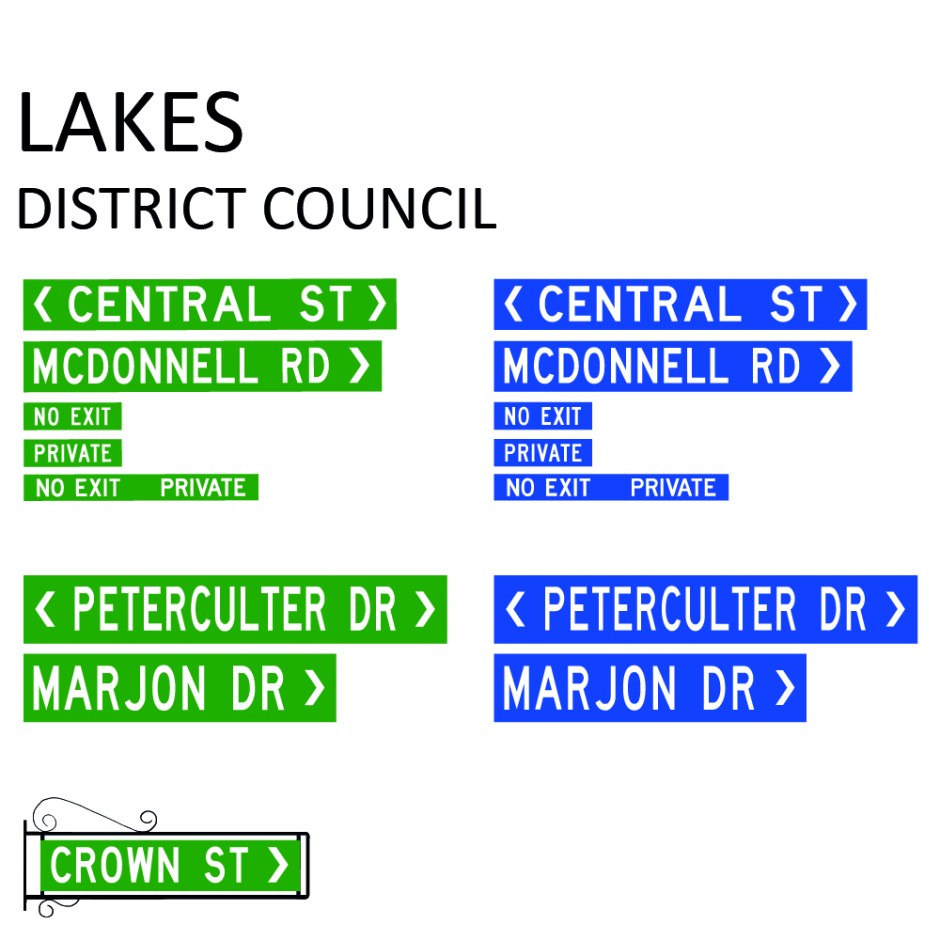 Street Name Blades - Lakes District Council (LDC)