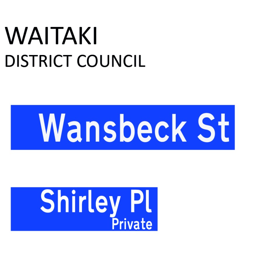 Street Name Blades - Waitaki District Council (WDC)
