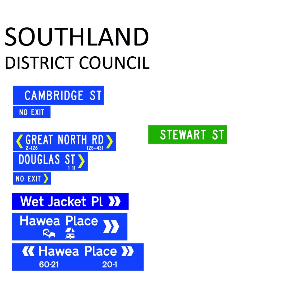 Street Name Blades - Southland District Council (SDC)