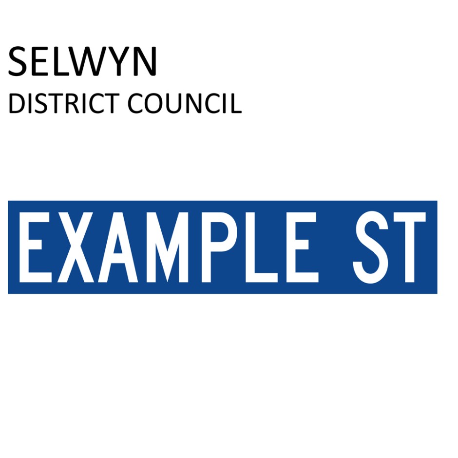 Street Name Blades - Selwyn District Council (SDC)