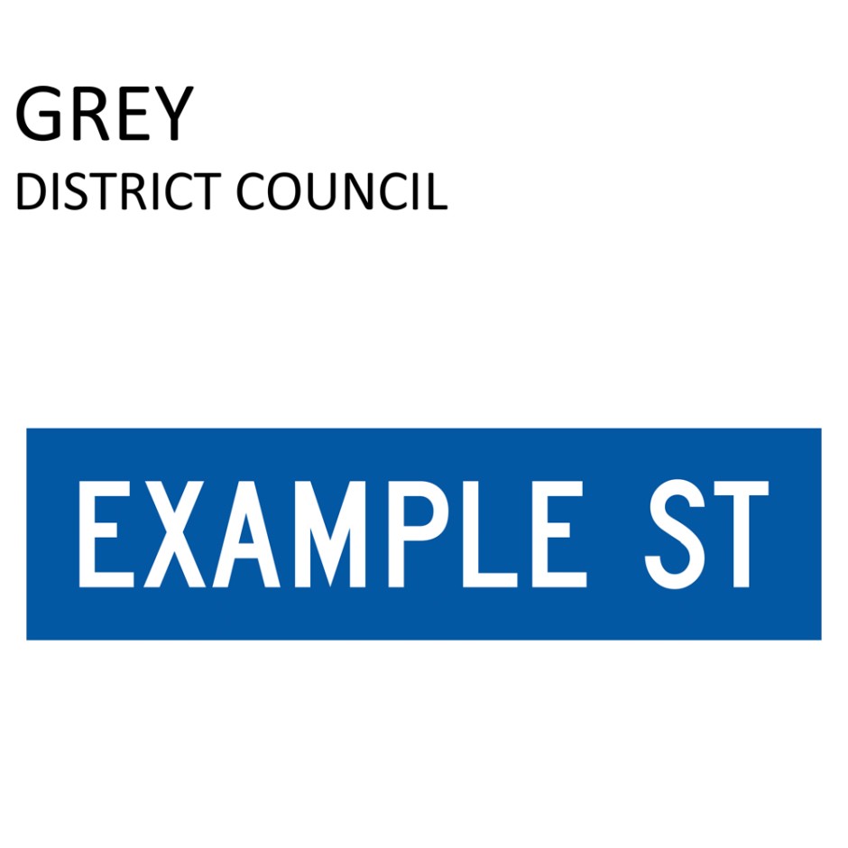Street Name Blades - Grey District Council (GDC)
