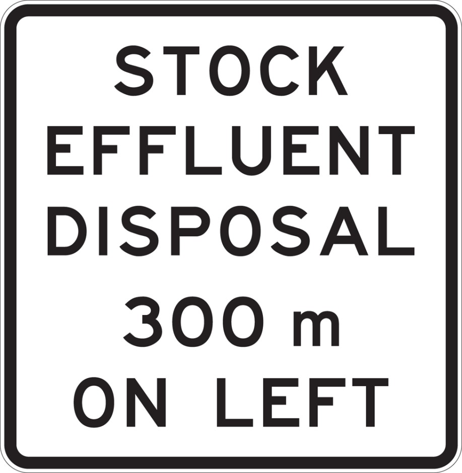 Stock Effluent Disposal Ahead - "___" m