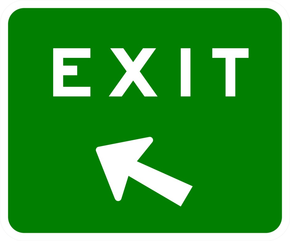 Motorway Exit  - With Arrow