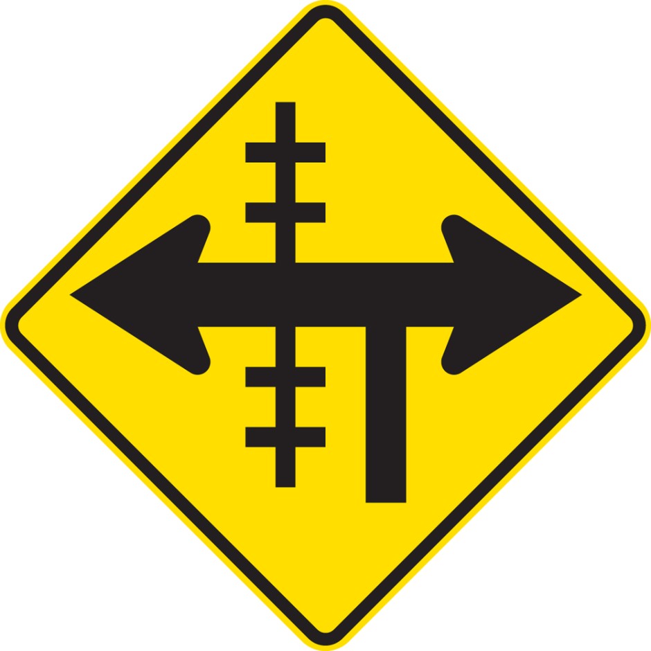 Railway Crossing At T- Junction Controlled - Left