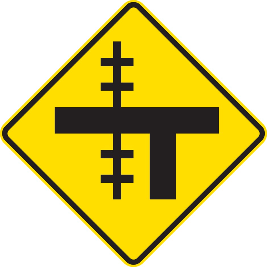 Railway Crossing At T- Junction Uncontrolled - Left