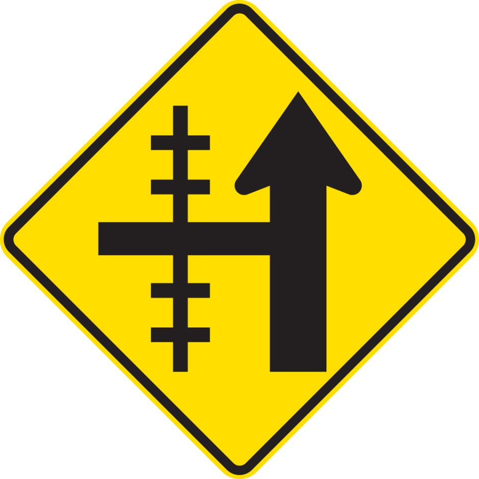Railway Crossing On Side Road Controlled Junction - Left