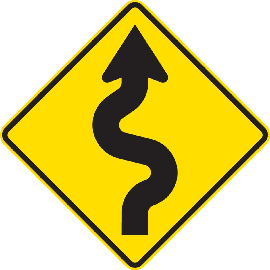 Reverse Curves Right (less than 1km in extent)