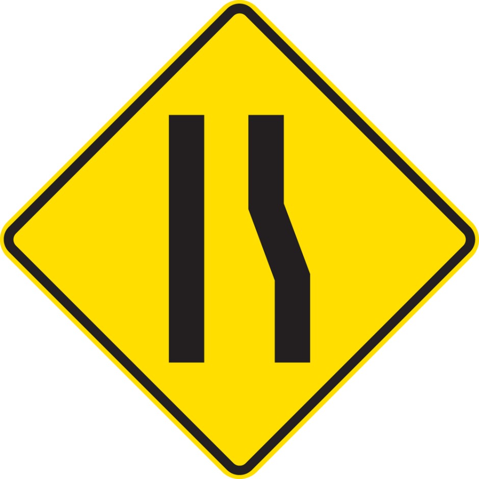 Road Narrows on Right