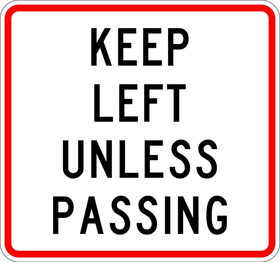 Keep Left Unless Passing (Small)