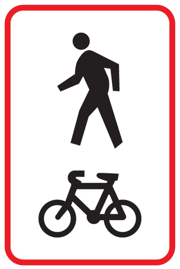Shared Pedestrian and Cycle Path Sign