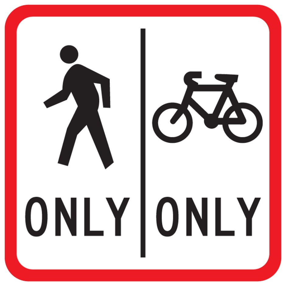 Defined Shared Pedestrian and Cycle Path Sign