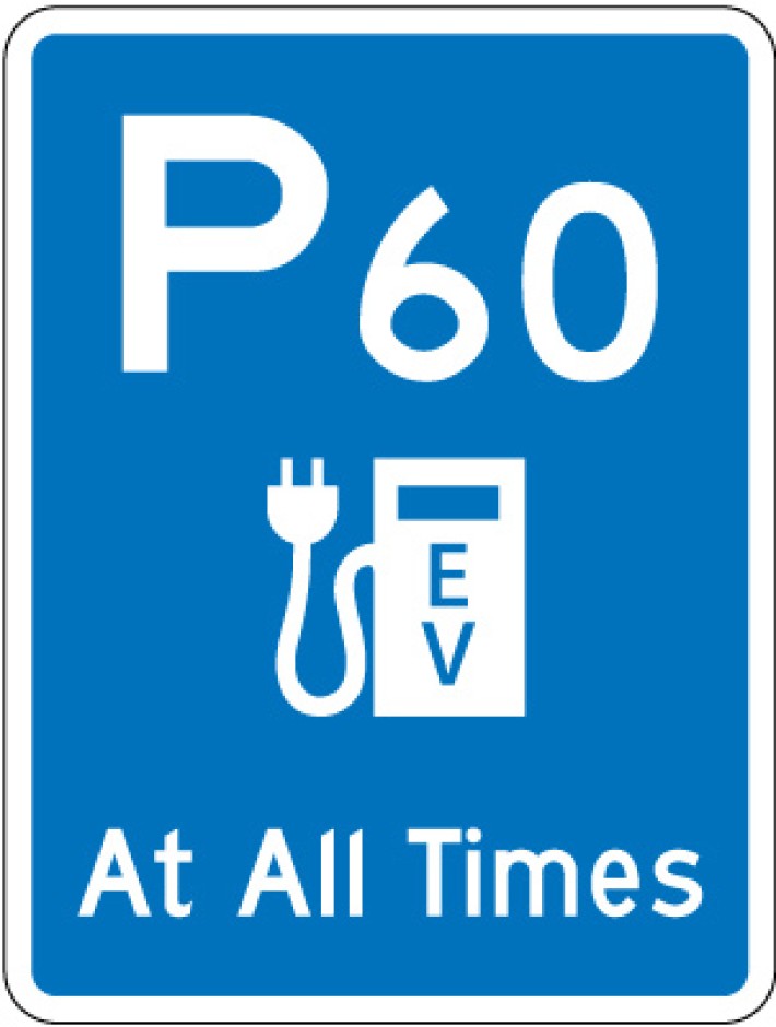 EV Charging Station Parking Sign