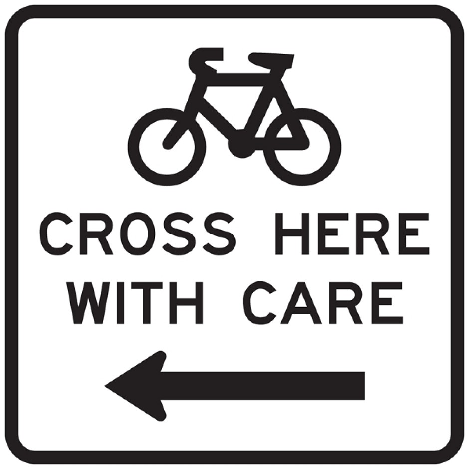 A43-3 Cyclists Cross Here with Care - AU2L & AU2R