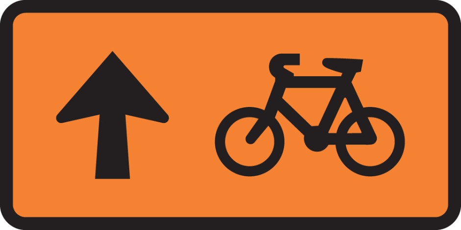 Cyclist Direction - Straight Ahead Left Hand