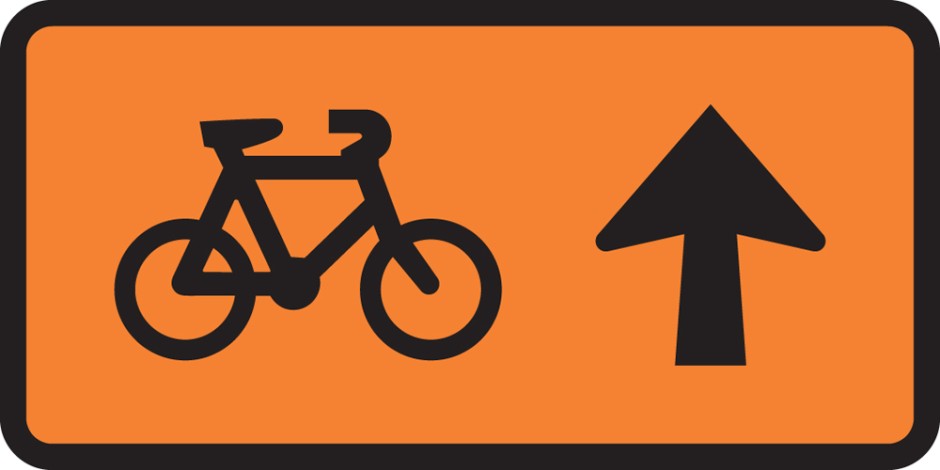 Cyclist Direction - Straight Ahead Right Hand