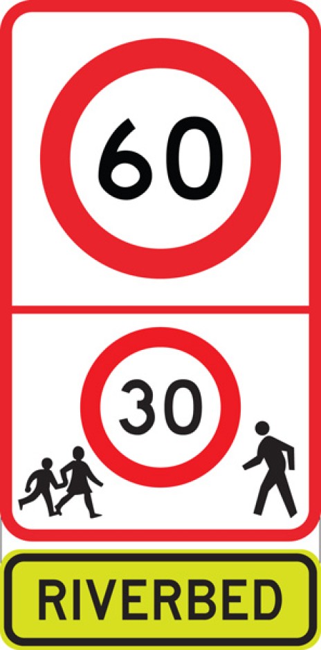 RS63 Riverbed Variable Speed Limit Static Sign