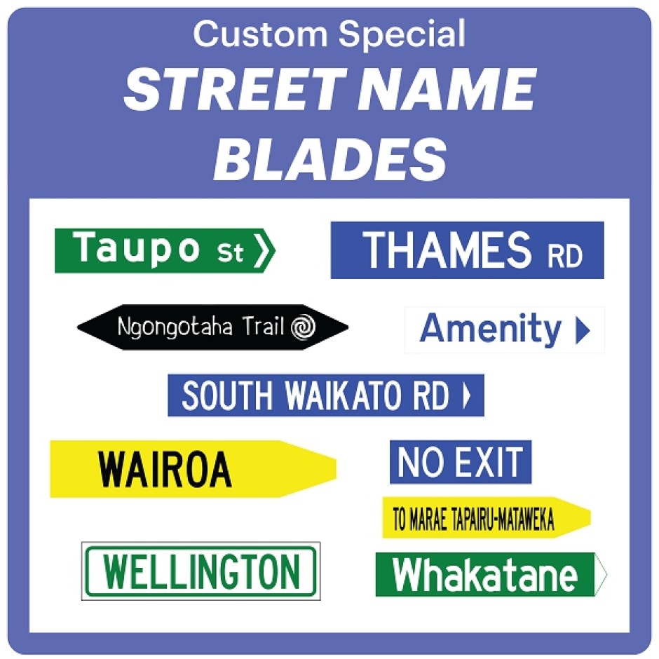 Customised Street Name Blades - SNBs / SNPs