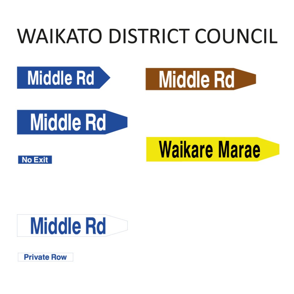 Street Name Blades - Waikato District Council (WDC)