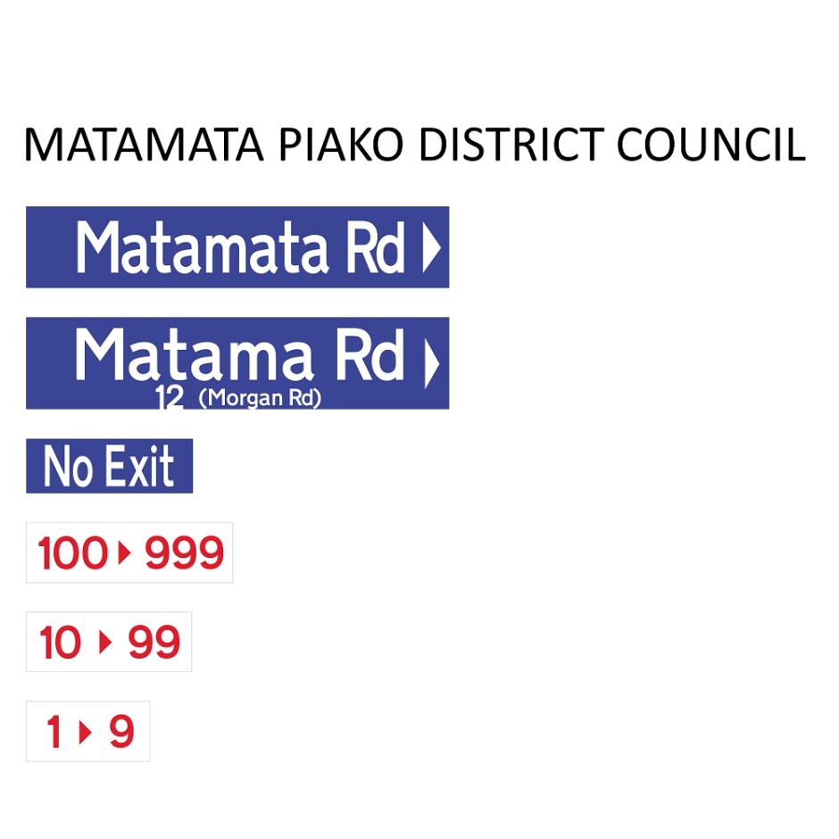 Street Name Blades - Matamata Piako DC (MPDC)