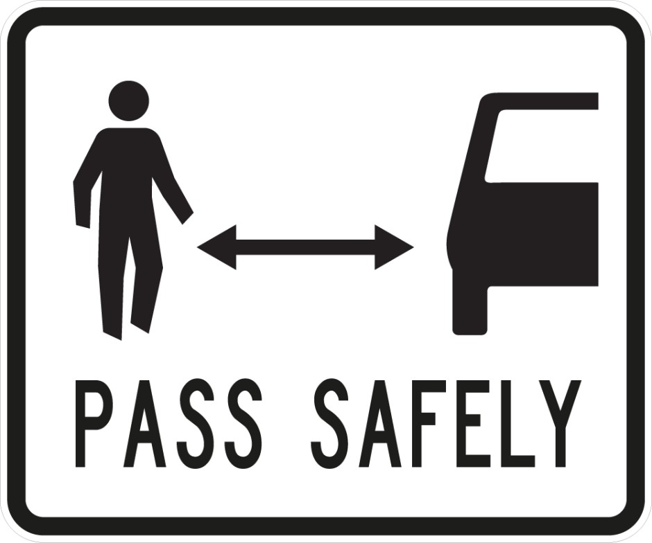 AU53 Pass Safely (Pedestrian) Sign