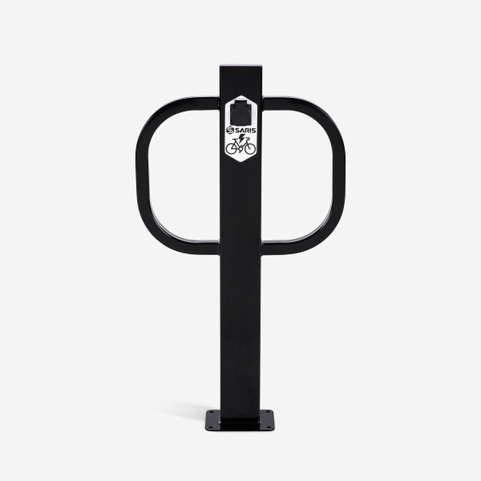 E-Bike Charging Post - Powder-Coated Black
