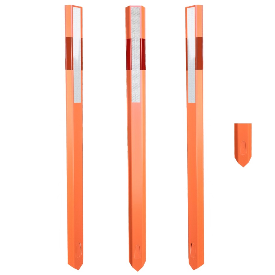 Orange Edge Marker Posts with Reflective