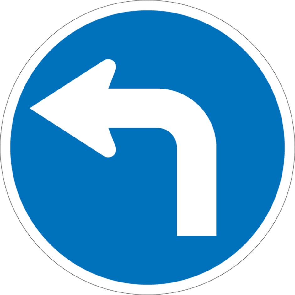 Turn Left Sign